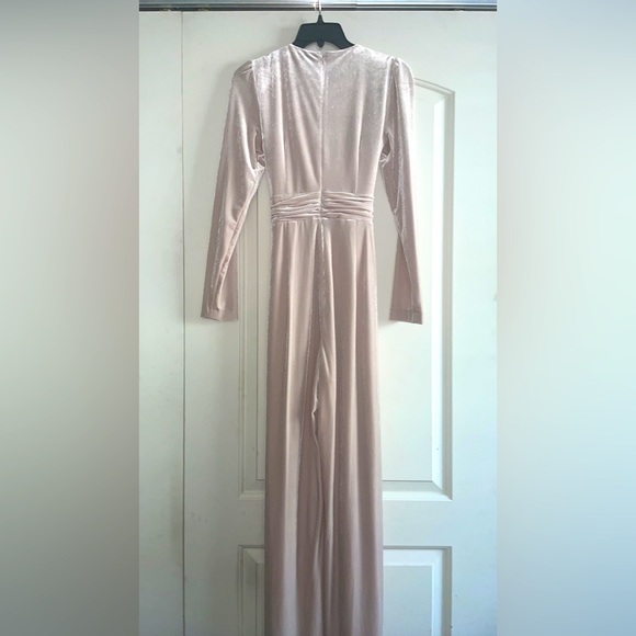 Antonio Melani Miranda Velvet Jumpsuit size 2 NWT V-Neck Tie Waist Wide Leg - Picture 8 of 11